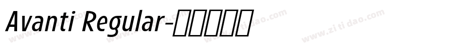 Avanti Regular字体转换